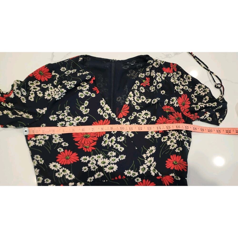 Madewell Hillside Daisies Peek A Boo Midi wrap dress Size 2 Surplice Bust - Picture 7 of 10